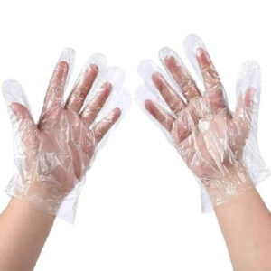 Disposable Transparent Clear Plastic Gloves 100 PC PACK