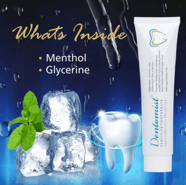 Dentomist Sensitive Toothpaste - 100% Veg - 100 gm - Image 3