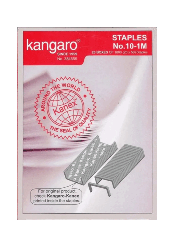 Kangaro - Staples No. 10-1 M 20 Boxes - (20x50 Staples)